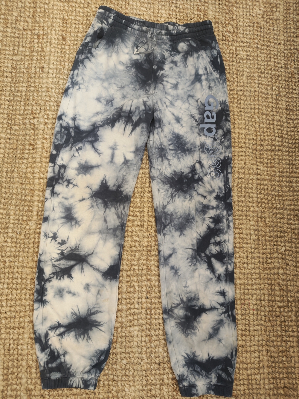 GAP Tie-Dye Navy & White Jogger Sweatpants